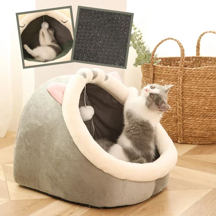 "SnugPaws™ | - Lit Rond & Chenil Confortables pour Animaux